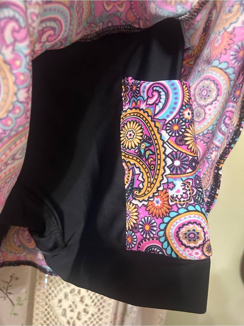 SparkleSkirts Paisley Athletic Skort XS Purple Pink Built-In Shorts - Picture 4 of 6